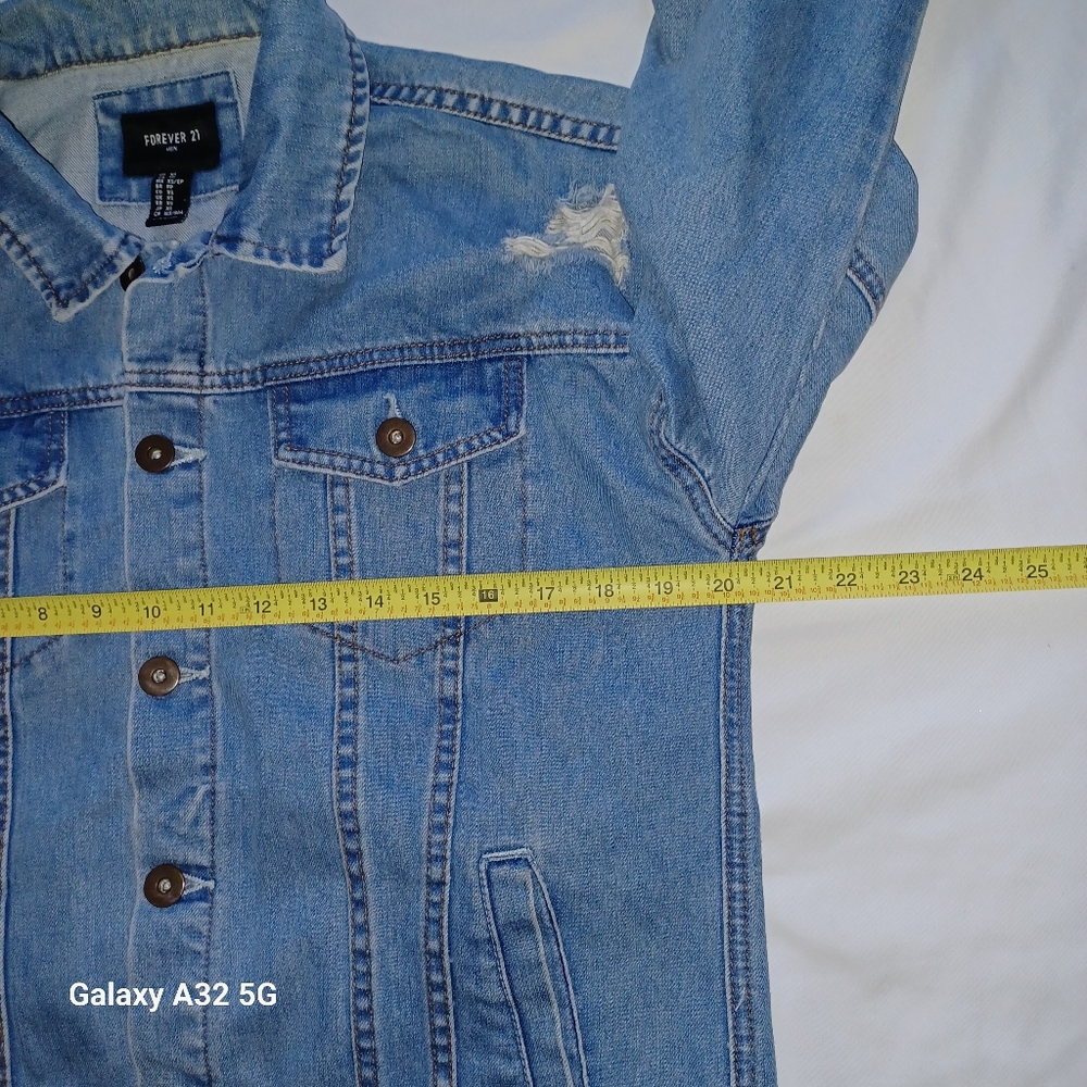 Forever 21 Men's Size XS Blue Denim Jacket Jean - Picture 10 of 11